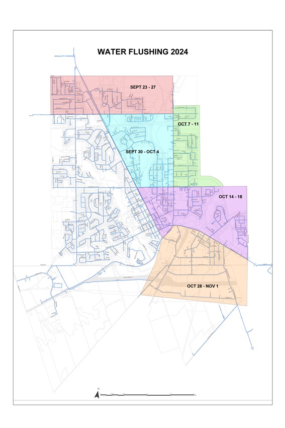 Map of Water Flush Zone - Fall 2024