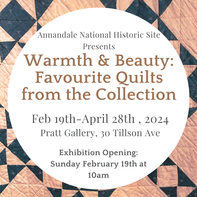 quilt exhibition flyer from Annandale National Historic Site